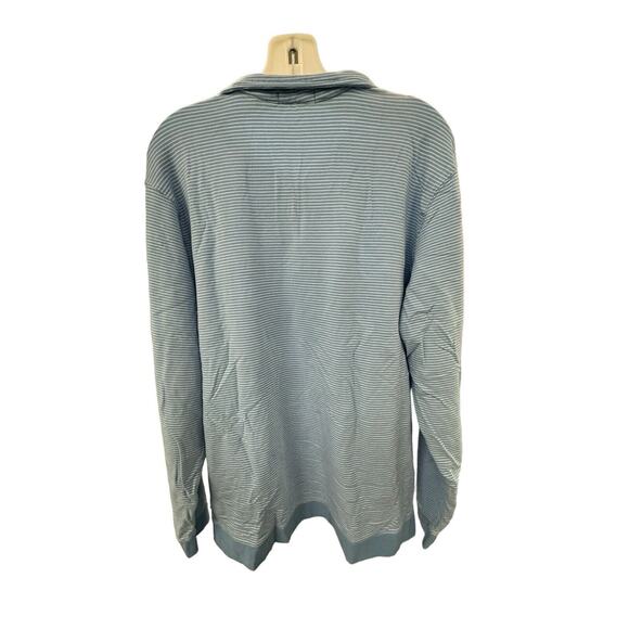 Tasc Quarter Zip Sweatshirt Mens XL Blue Long Sleeve Bamboo Organic Logo Casual - Picture 2 of 5